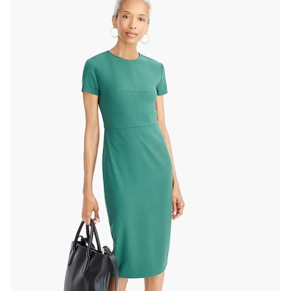 Universal standard for JCrew green sheath dress NWT